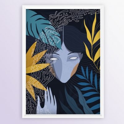 Face of Nature - Unique wall art poster piece from fineartsession artist Danica Cudic