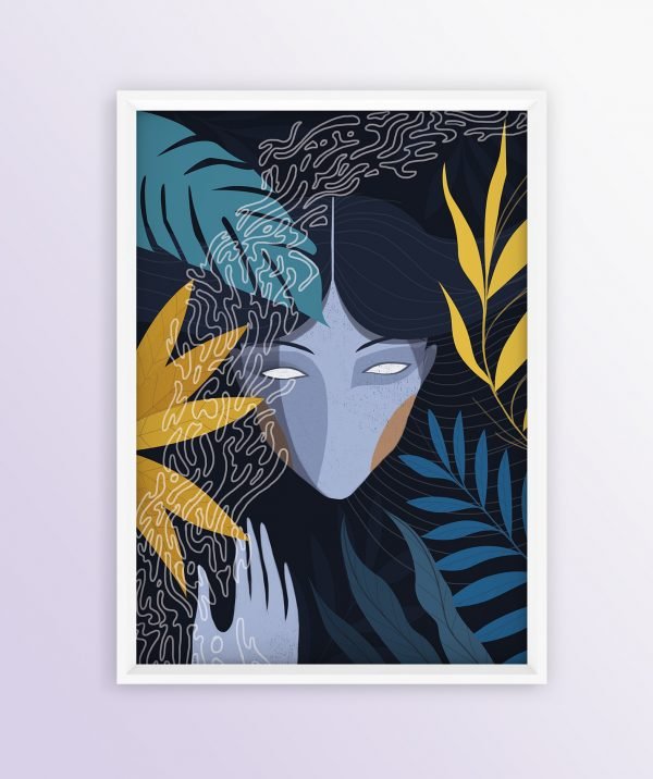 Face of Nature - Unique wall art poster piece from fineartsession artist Danica Cudic