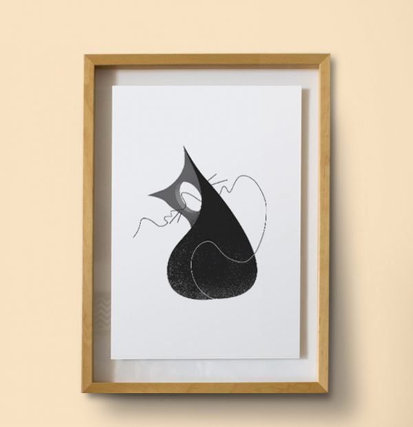 Second of Cats - Part of Cat illustration series from Fine art session artist Danica Cudic